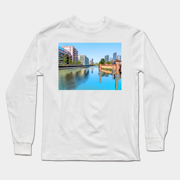 Stratford Waterfront building, London Long Sleeve T-Shirt by fantastic-designs